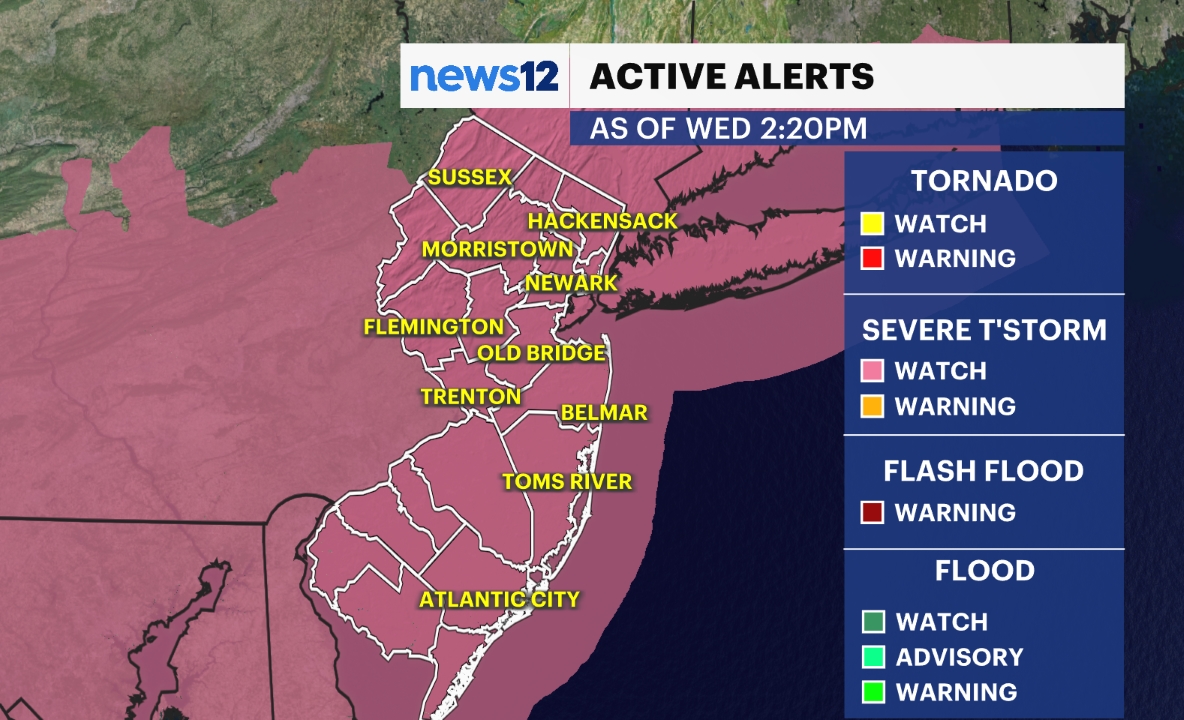 New Jersey Weather Alerts Map